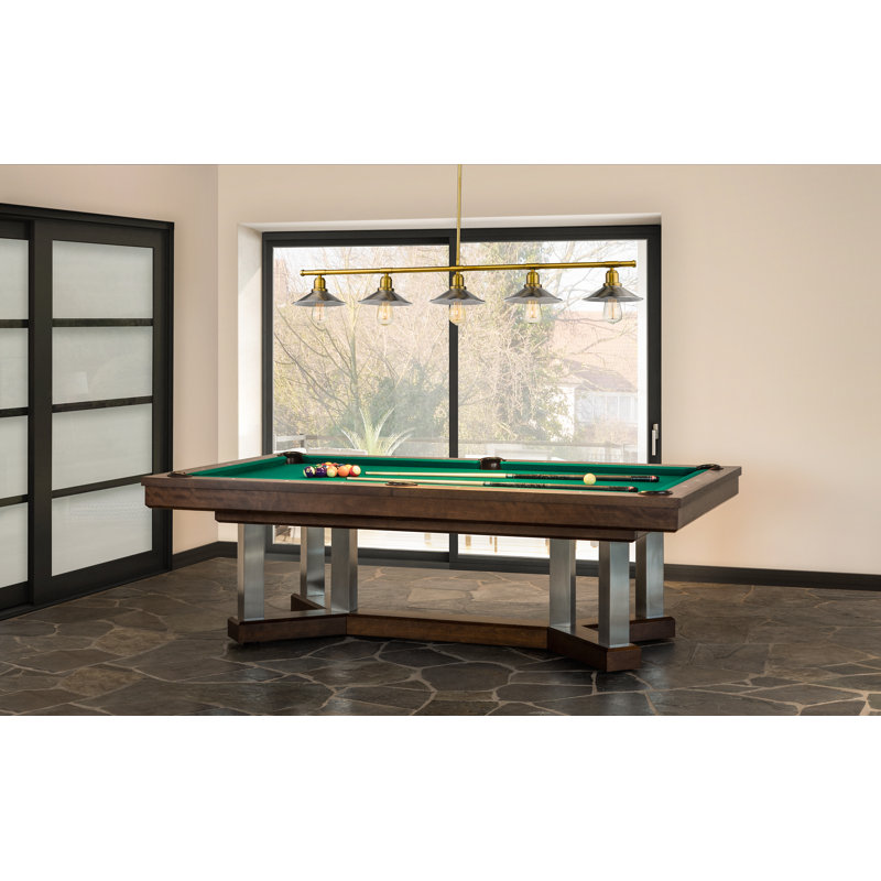 Mulhall 5 - Light Kitchen Island Pendant, Factory Brass, Brushed Nickel