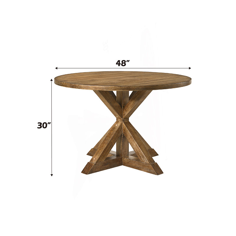 Table de salle à manger avec base en forme de «X», table de cuisine