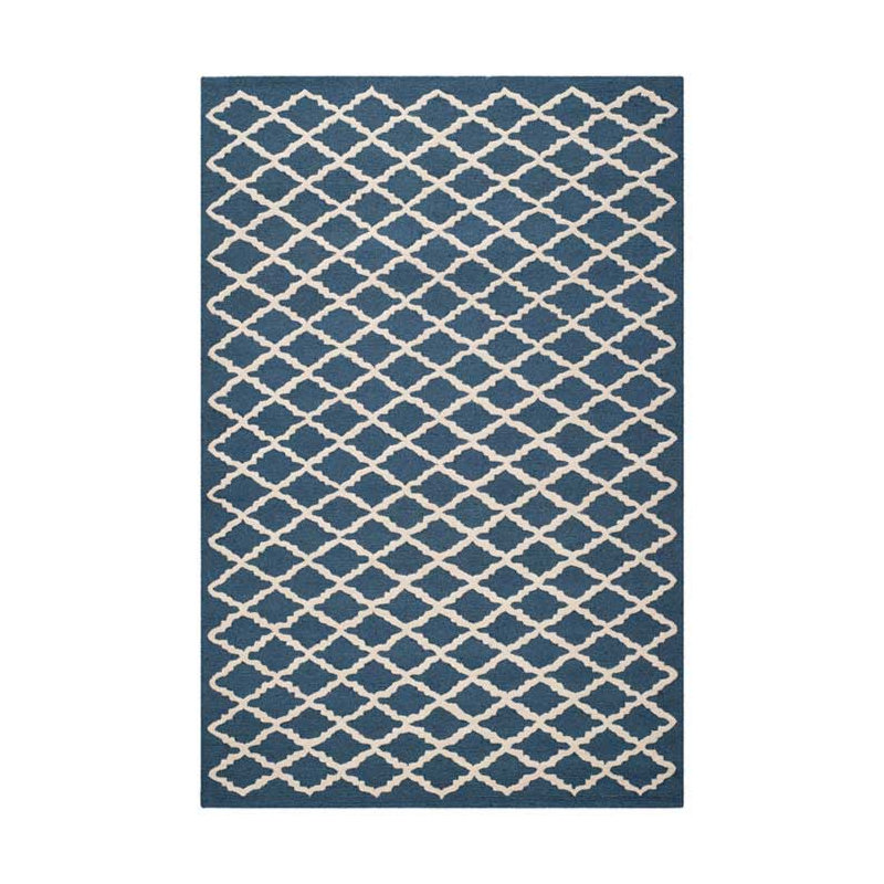 Cannen Hand Tufted Wool Geometric Rug, Rectangle 5' x 8'