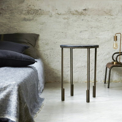 Simëon 41cm W Genuine Marble Bedside Table