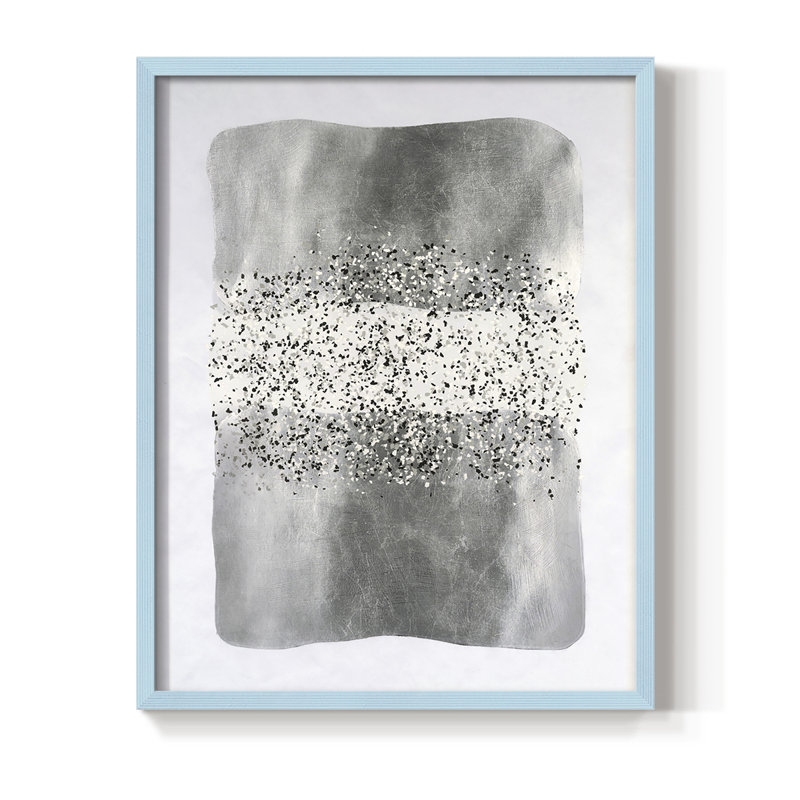 Neoprene II Framed Print - Solid Wood, Blue, 21" H x 17" W