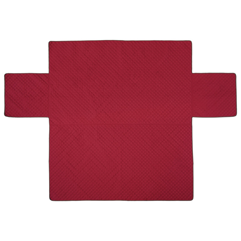 Cover Bonanza Polyester Sofa Slipcover, 25" H x 68" W x 21" D, Red/Brown
