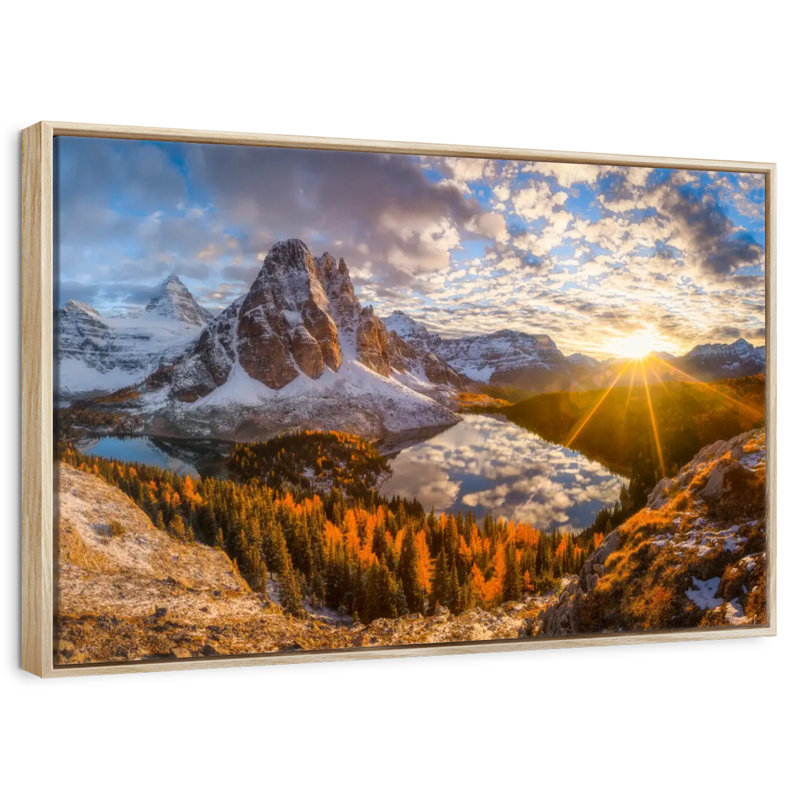 Le paradis sur terre, Cadre flottant en bois naturel, 37 po x 25 po