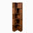 Corner Book Shelf - 5 Tier Freestanding L Shaped Display Stand for Home Office, Living Room, and Bedroom with Baffle-414941779