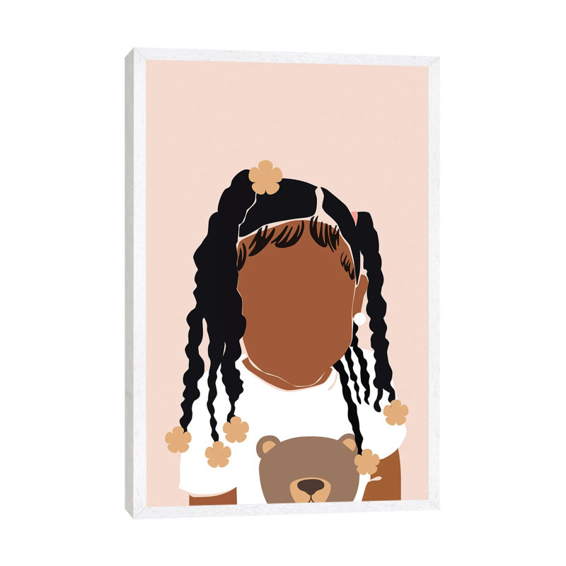 Baby Girl - Print on Canvas, White Framed, 152.5 cm H x 101.5 cm W