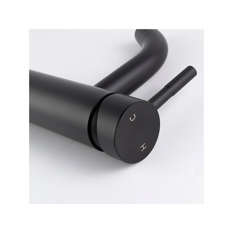 Trova Single-handle Bathroom Faucet with Drain Assembly, Black