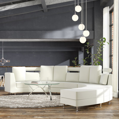 Abeed Upholstered Curved Sectional Symmetrical