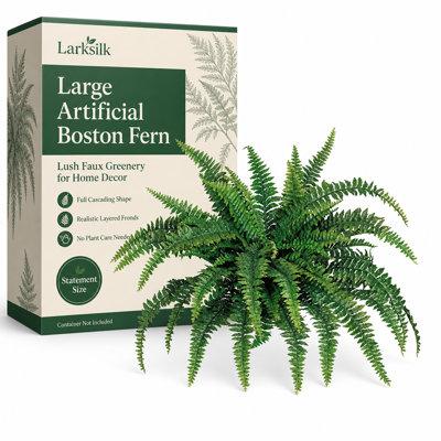 Green 4 inch Inch Artificial Fern Plant - Faux Greenery in Pot