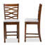 Upholstered Counter Stool with Solid Wood Frame