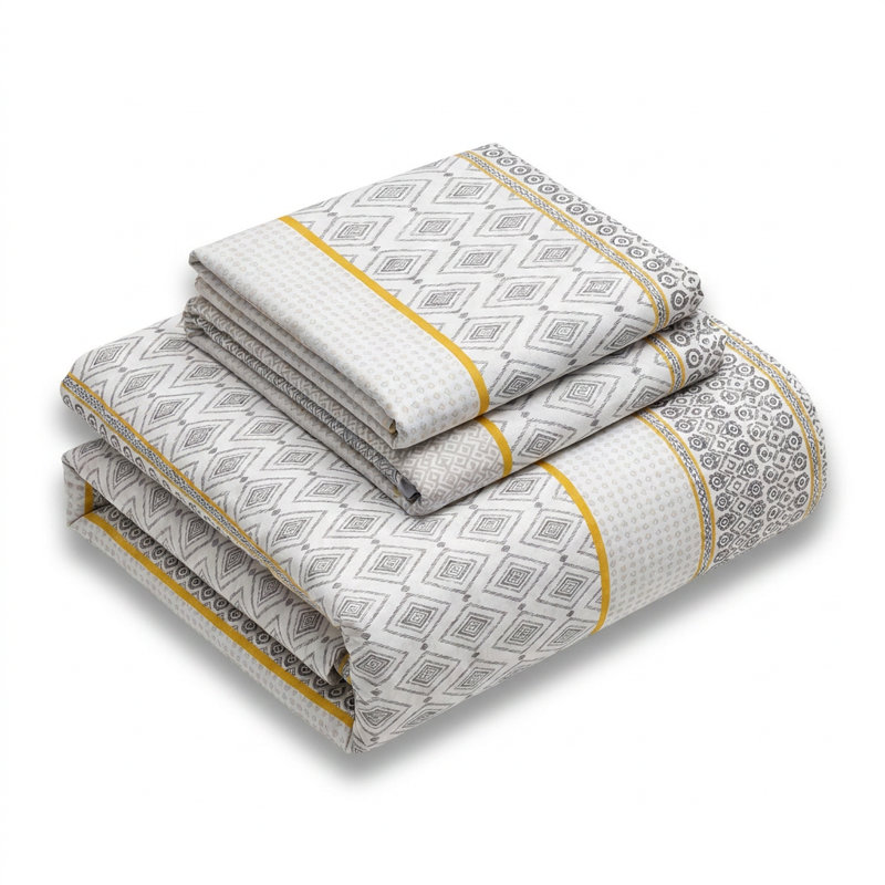 Cotton Geometric Duvet Cover