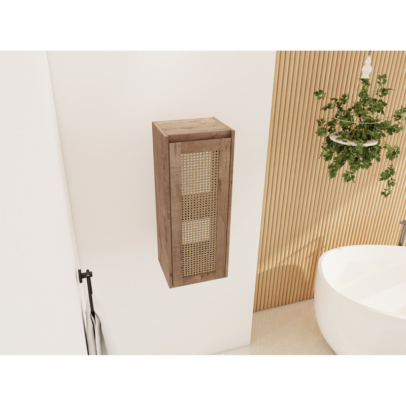 Armoire de salle de bain moderne moderne, 12 po, fixation murale, rangement hygiénique 12 po, portes à fermeture douce