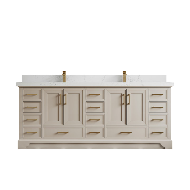 Meuble-lavabo double avec plateau Khiala 84, Empira
