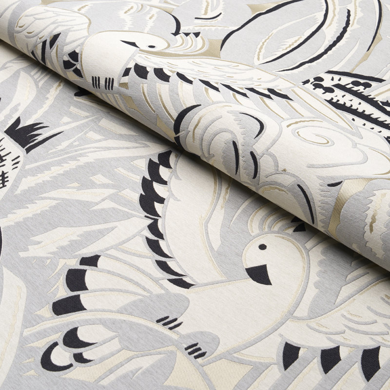 Parrots Moderne Fabric, Dove