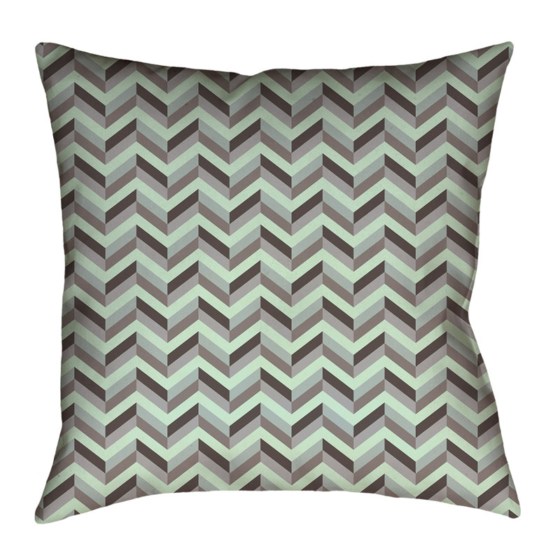 Coussin Katelyn Elizabeth, 14 po x 14 po, Simili suède, Menthe et brun