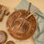 LuxeDesigns  Handcrafted Wooden Salad Serving Utensils Set - Natural Mango Wood