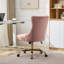 Chaise de bureau en velours rose Arwen-121074560
