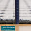 Tapis imitation cachemire à rayures géométriques-115294610