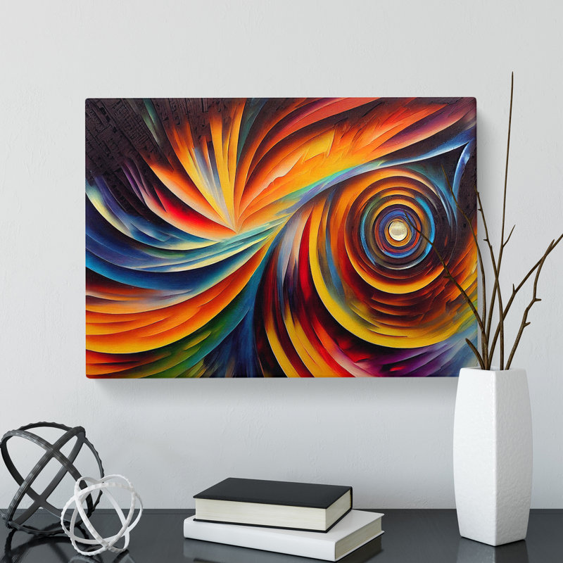 Golden Vinyl Record Art Vol.2 Abstract - Wrapped Canvas, 40cm H x 60cm W x 3cm D