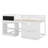 Low Loft Bed With Rolling Desk, Shelf And Drawers-708746881