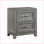 Table de chevet 2 tiroirs Grey