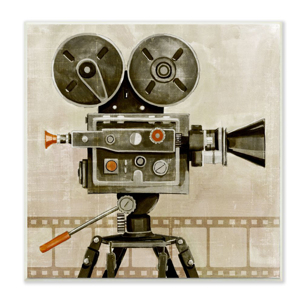 'Vintage Movie Reel Design' Graphic Art on Canvas Winston Porter 