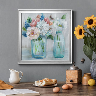 Country Bouquet - Peinture sur toile encadrée