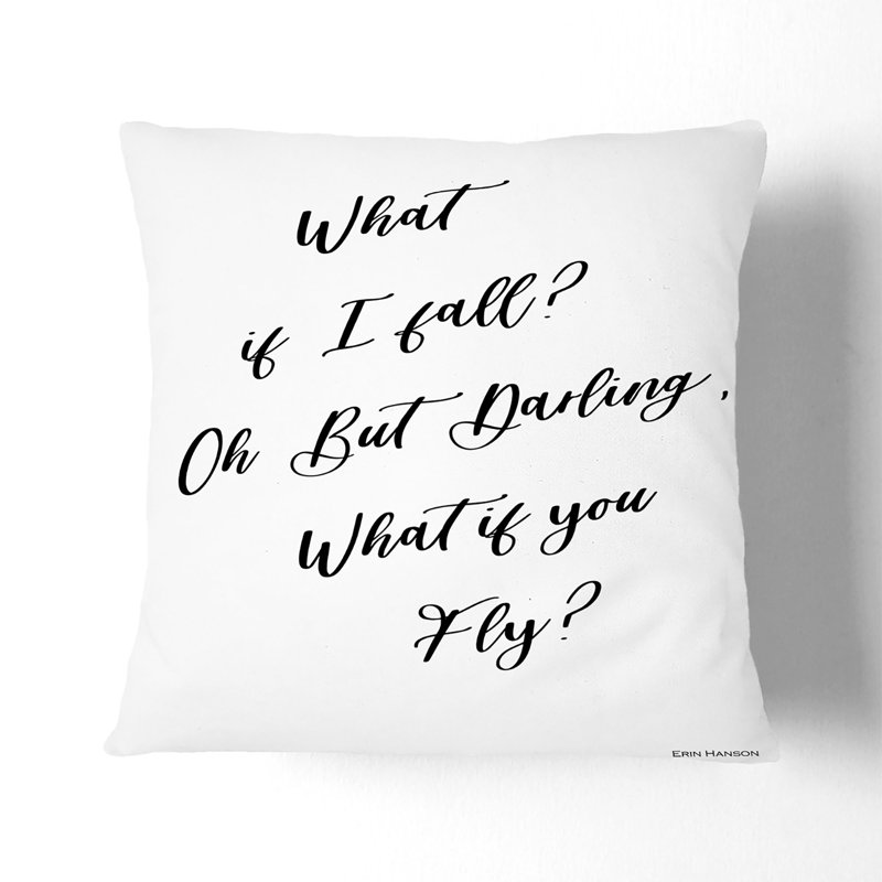 What If I Fall Scatter Cushion, 40cm H x 40cm W x 15cm D