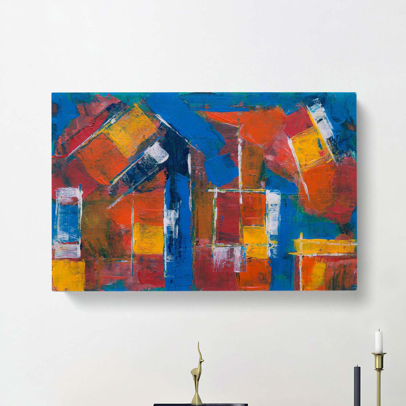 Abstract Art Painting Vol.465 by S.Johnson - Wrapped Canvas Painting, 50cm H x 76cm W x 3cm D