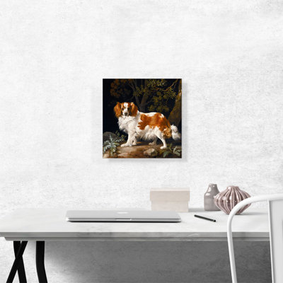 «King Charles Spaniel» par George Stubbs, reproduction d'art sur toile tendue