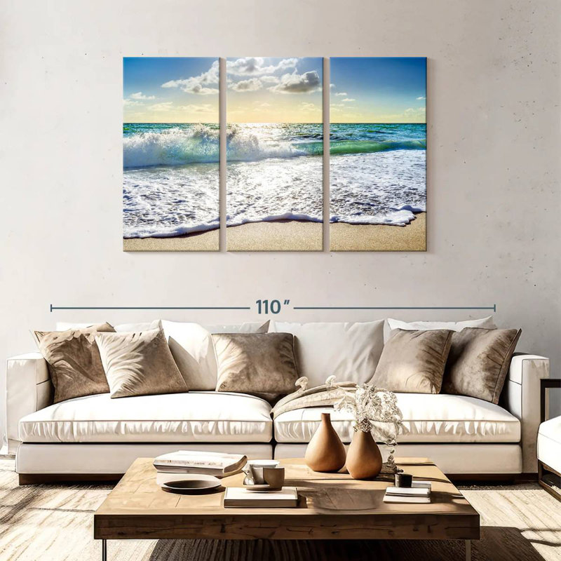 Gillard Rolling Beach Waves South Florida, H 48 po x l 74 po