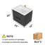 Meuble-lavabo mural 24 po avec lavabo en céramique et deux tiroirs 24 po Modern Black-1648449045-1648449042