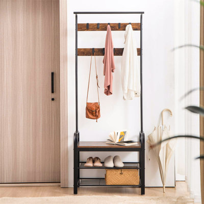 Aaditri Steel Freestanding 9 - Hook Coat Rack