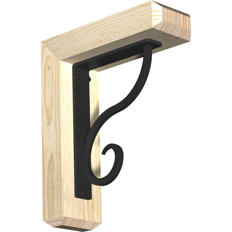 Support simple Ironcrest de 4 po Ashford, H 14 po x P 11 1/2 po, Sapin de Douglas de l 3 1/2 po x T 2 po (lisse)