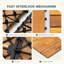 10 pièces de carreaux de sol imbriqués en bois d'acacia imperméable pour patio extérieur et intérieur, balcon, jardin, bord de piscine, 11,8 po x 11,8 po-121238059