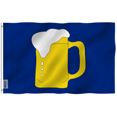 Drapeau de maison de bière à 2 faces en polyester 36 x 60 po