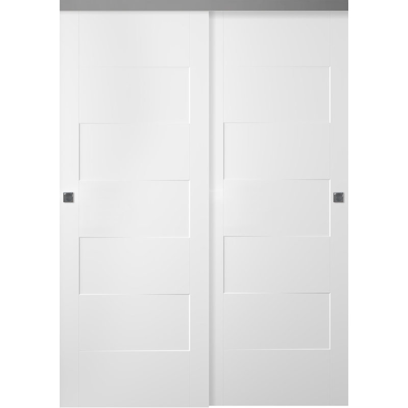 Portes de placard coulissantes blanches Flester, 64 po x 80 po