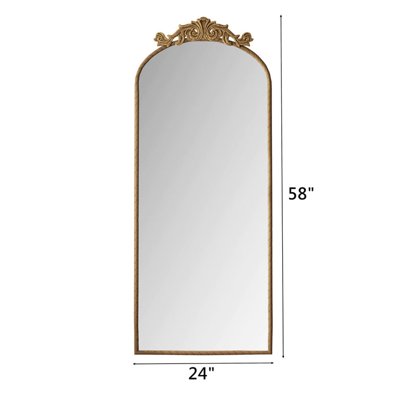 Miroir mural 58 po x 24 po, Bronze