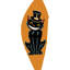 Tourbillon de ballons chat noir trio d'Halloween