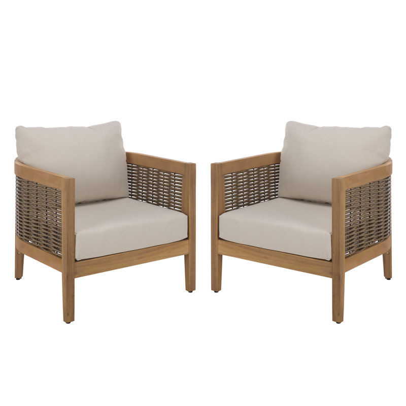 Ensemble de 2 chaises de patio Daun, Oak