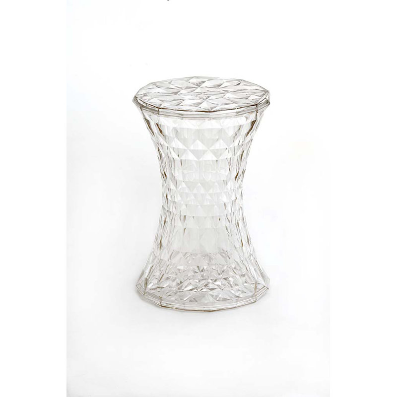 Stone Accent Stool, Crystal Clear