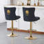 Swivel Upholstered Adjustable Height Counter Stool with Metal Frame-2108636927-2108636924