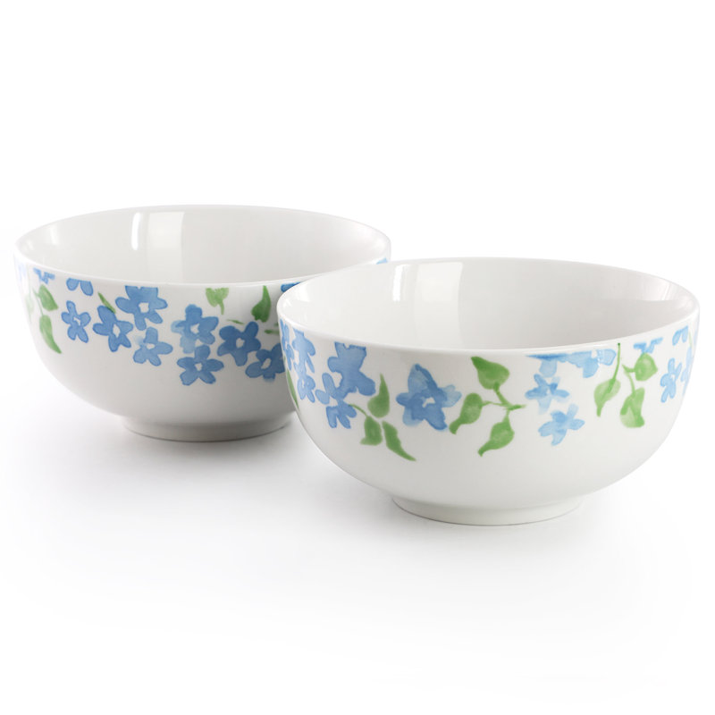 Ensemble de bols en céramique à motif floral 2 pièces Gibson Home Garden Aisle