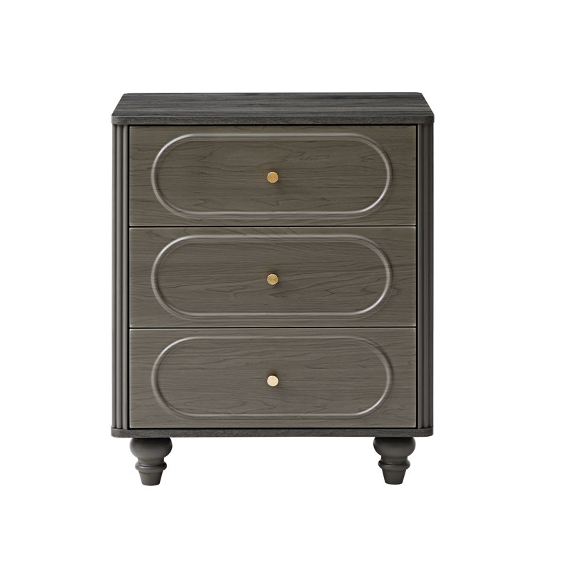 Commode 3 tiroirs, Gris