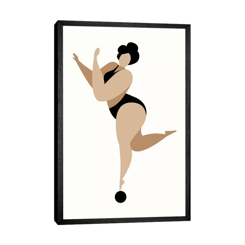 Dancing Queen-Black 1 Piece Wall Art on Canvas, 66.04cm H x 45.72cm W x 3.81cm D, Black Floater Framed