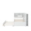 Lit de jour simple en bois avec tablettes, USB et lit gigogne-281741223