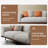 111.81 Inches Removable And Washable Four-seat Cotton-linen Fabric sofa, Solid Wood, With Throw Pillows