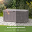 Coffre de terrasse extérieur 20 gallons - coffre de rangement verrouillable brun, imperméable pour les outils de jardinage et les meubles de patio