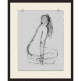 Figure Study 2' Framed Print on Glass