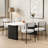 Modern Sherpa Boucle Upholstered Dining Chair-974819392-974819395-989956558