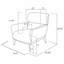 Chaise d'appoint grise avec pieds en métal-1550773546